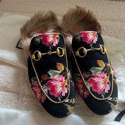 Gucci Princetown Fur Slippers 