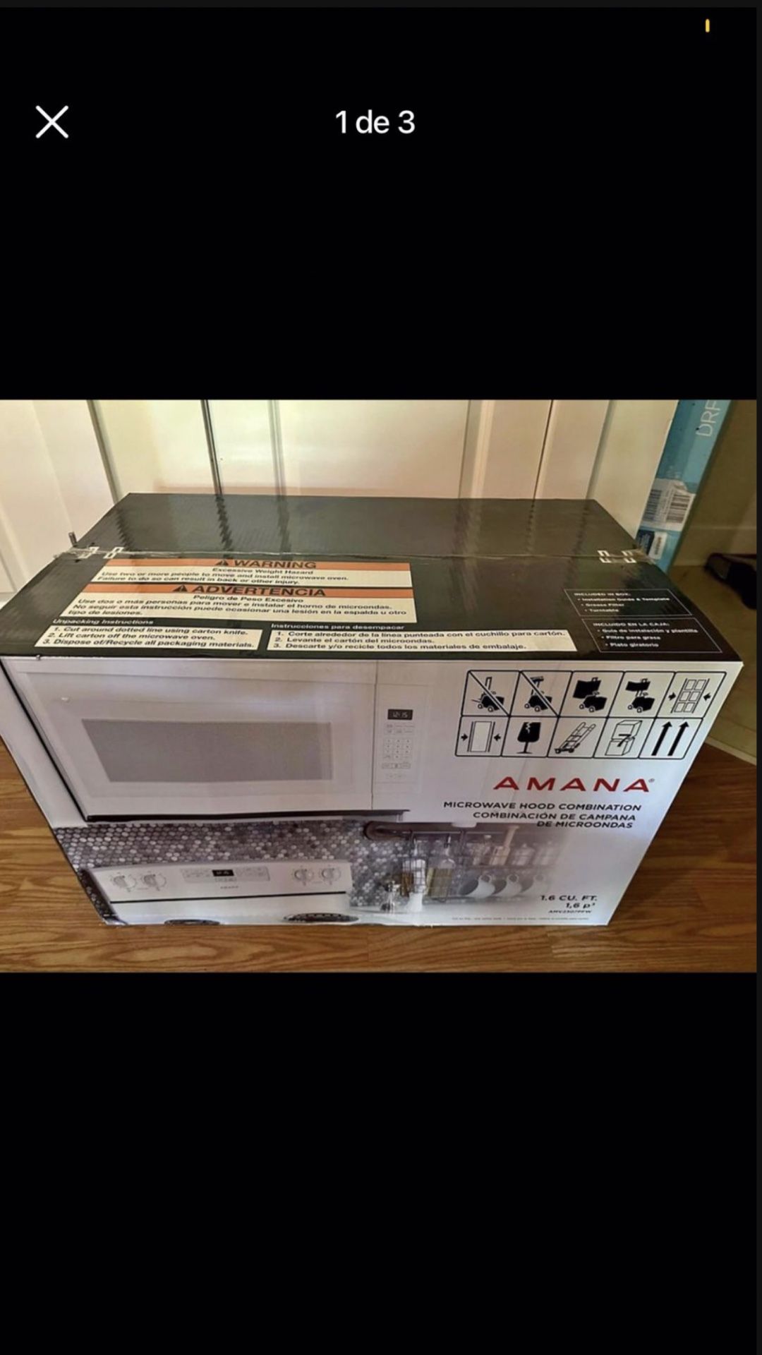 AMANA MICROWAVE IS BIG