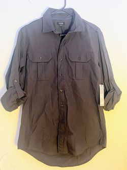 Apt.9 Men dress shirt charcoal, gray NWT