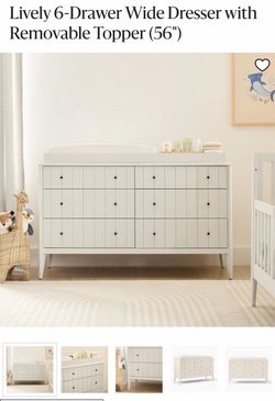 West Elm Dresser with Change Table Top 56”