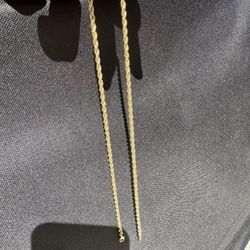 Real 14k Solid Gold Rope Chain