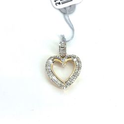 10Kt Yellow Gold Diamond Heart Pendant 1.28g .4CTW 21981376
