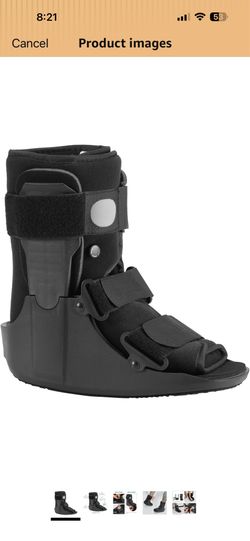 Short Walking Boot, Air CAM Fracture Boot Protection Walker with Plastic Molded Uprights Support for Sprained Ankle Injured Broken Foot Recovery Fits 