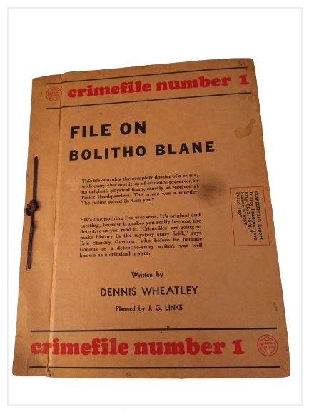 Vintage (1938) 'Crimefile Number 1 ~ File on Bolitho Blane' (Hardcover)
