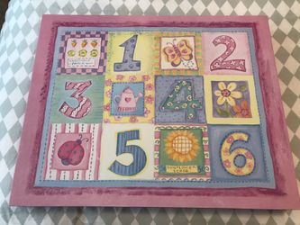 Girls nursery or toddler wall decor