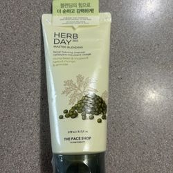 NWT The Face Shop Herb Day 365 Facial Foaming Cleanser 5.7oz 