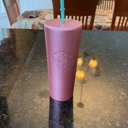 Pink Rose Gold Starbucks Tumbler