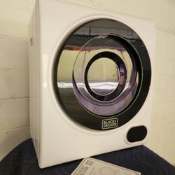Black+Decker - 1.5 Cu.Ft. Stackable Smart Electric Dryer with Standard Wall Outlet