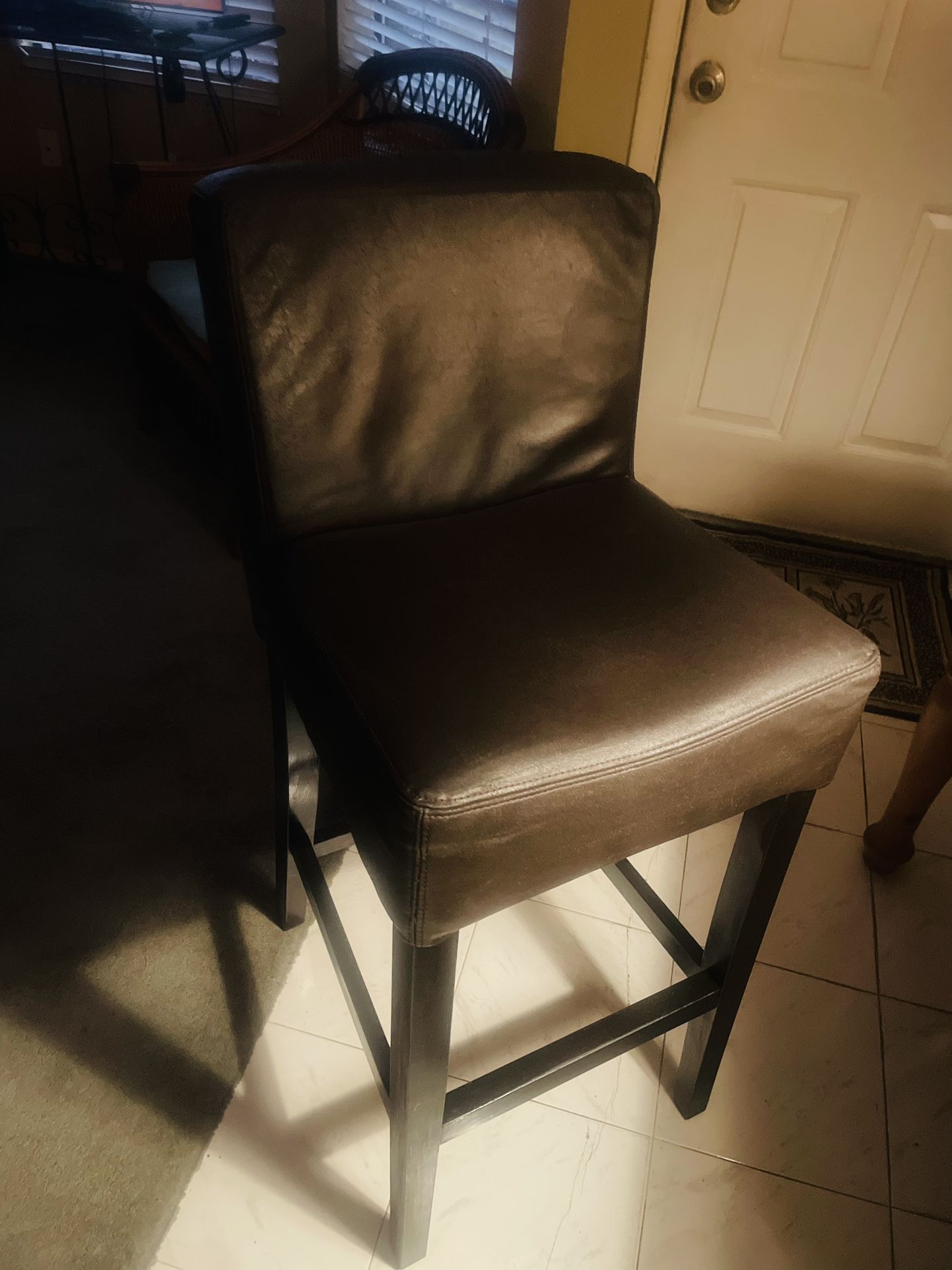 Restoration Hardware Leather Bar Stools