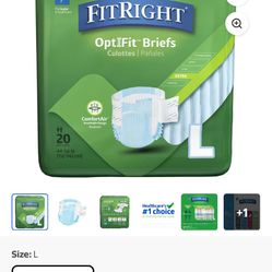 Fit right Optimist Briefs Large 20 Qty