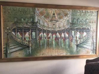 Large original ballroom oil painting