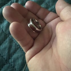 Woodland Stainless Steel Ring Size 9
