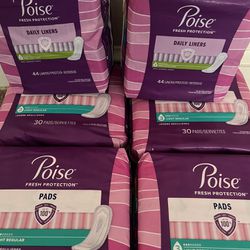 Poise Pads Or Liners 2/$8