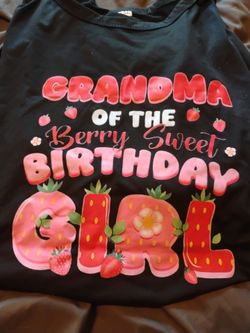 Grandma of the Birthday Girl Graphic T-Shirt