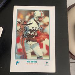 Miami Dolphin’s Nat Moore Signed Picture 