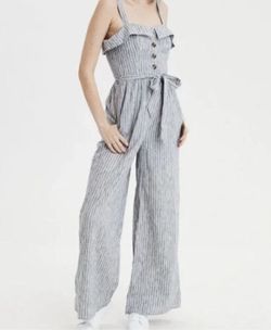 American Eagle Striped Jumpsuit