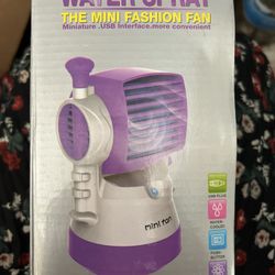 Water Spray Mini Fashion Fan  USB Power Supply 