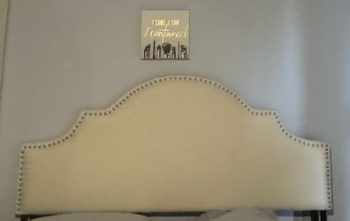 Upholstered Headboard With Nailhead Detail