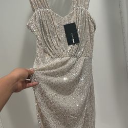 Brand New Sequin Dress With Slit On Side