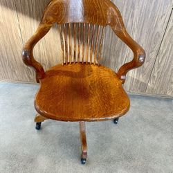 Tiger Oak Desk Chair