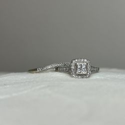 White Gold Natural Diamond Wedding Ring set I