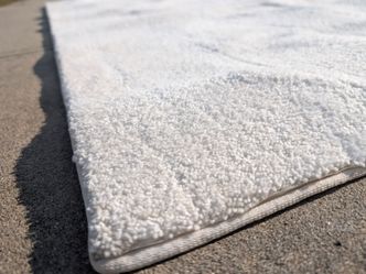 Large White Plush Area Rug