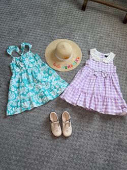 Toddler Dress, Shoes and Hat