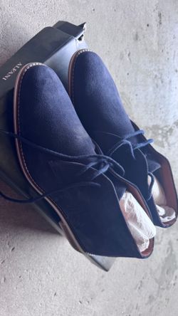 Navy Suede Chukka Boots - 9.5 Men - Alfani