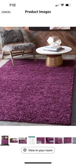 Solid Shag Area Rug 8x10