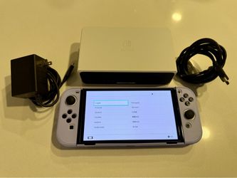 Nintendo Switch OLED White with Lavender Case