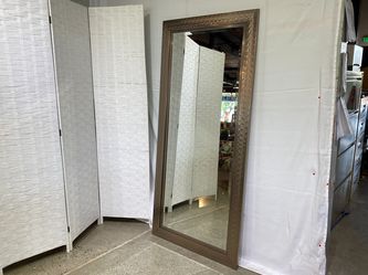 Muted Metallic Frame Floor Length Mirror