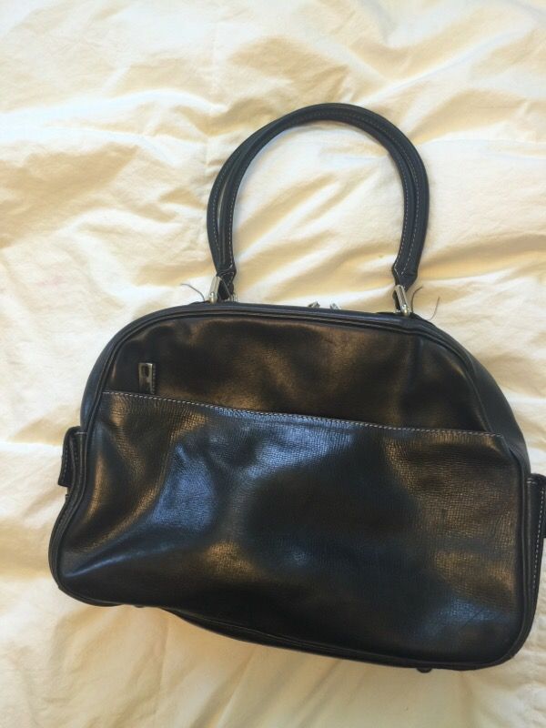 Marc Jacobs vintage leather black buckle shoulder bag