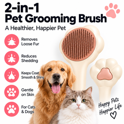 Pet Grooming Brush for Dogs & Cats