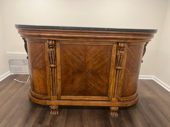 Hardwood Bar with Marble Top