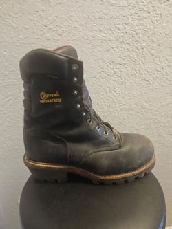 Chippewa Chip-A-Tex Black Leather Lace Up Boots