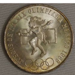 1968 Mexico Olympics 25 Pesos
