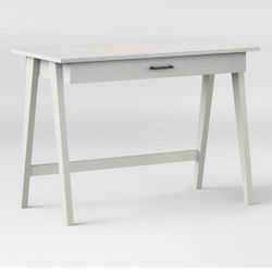 Paulo Wood Writing Desk with Drawer White - Threshold