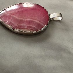 Real Rhodochrosite Reverse Teardrop Pen
