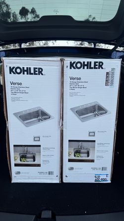 NEW Kohler Verse Stainless Steel Kitchen Sink (x2)