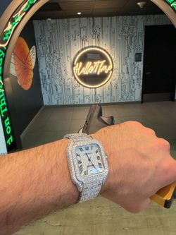 moissanites Santos Watch + Diamond Tester