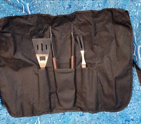 ​Vintage 2005 Avon Grilling Apron with 3-Piece BBQ Tool Set