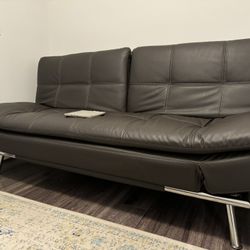 Faux Leather Sofa Converting to Sofa