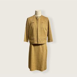 Vintage 60’s Women’s Gold Suit Size 6