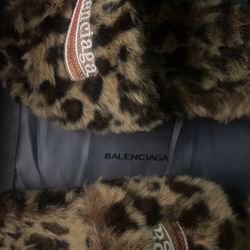 Balenciaga Fur Slides 