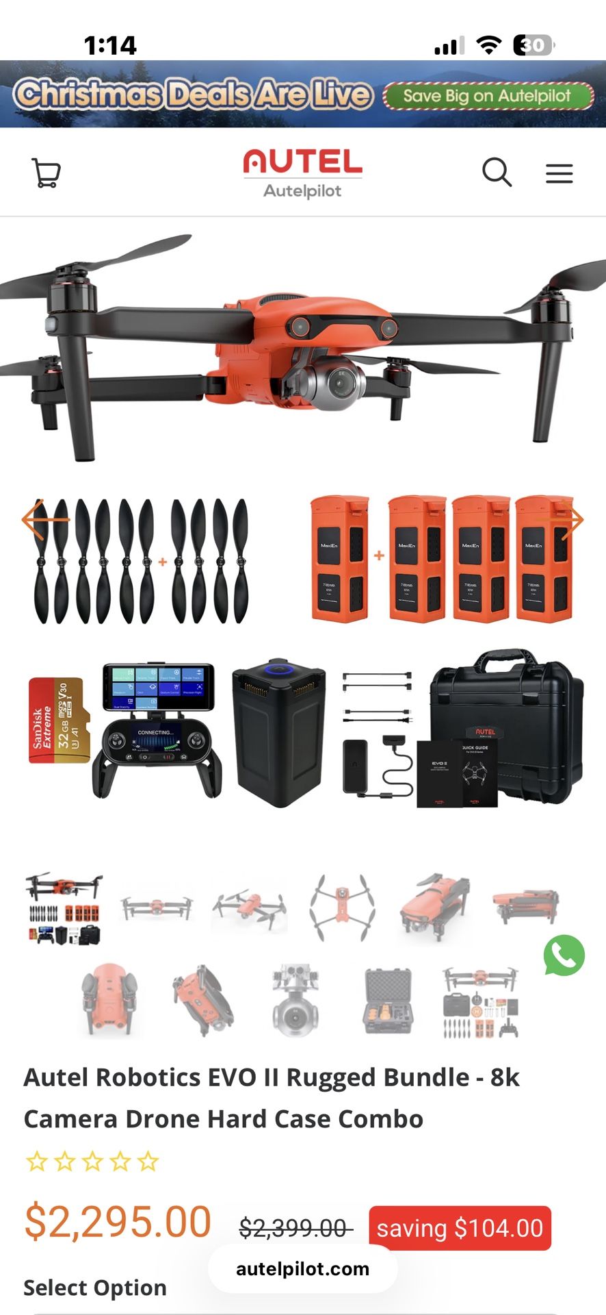 8K Ultra Hd 48 mp Autel Autonomous Evo 2 Pro