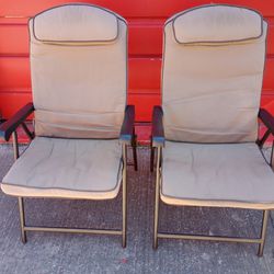 Two Matching Foldable Chairs 