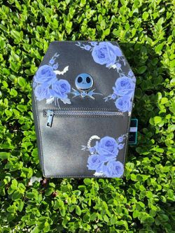 Floral Coffin Jack Skellington Mini Backpack