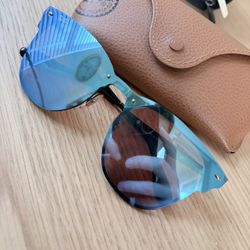 Ray-Ban RB3576-N Blaze Clubmaster Sunglasses – Blue Tint Lenses – Made in Italy