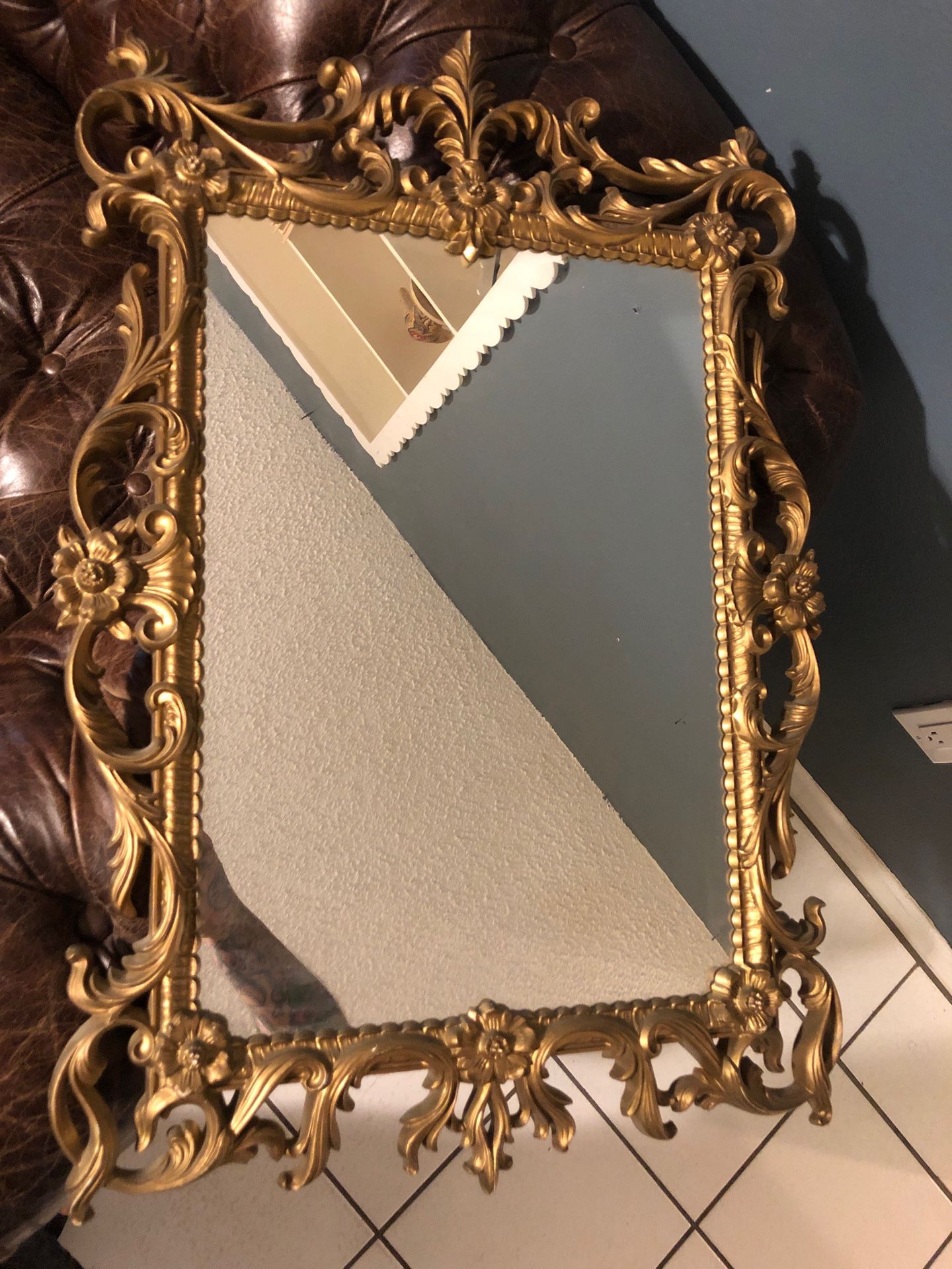Antique Vintage Victorian Gold Ornate Mirror