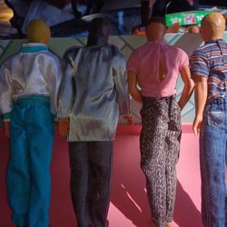 4 Different Boy Dolls From Mattel,Vintage 
